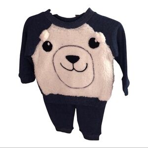 🐶Kidgets NWT size 12M animal face Fleece set